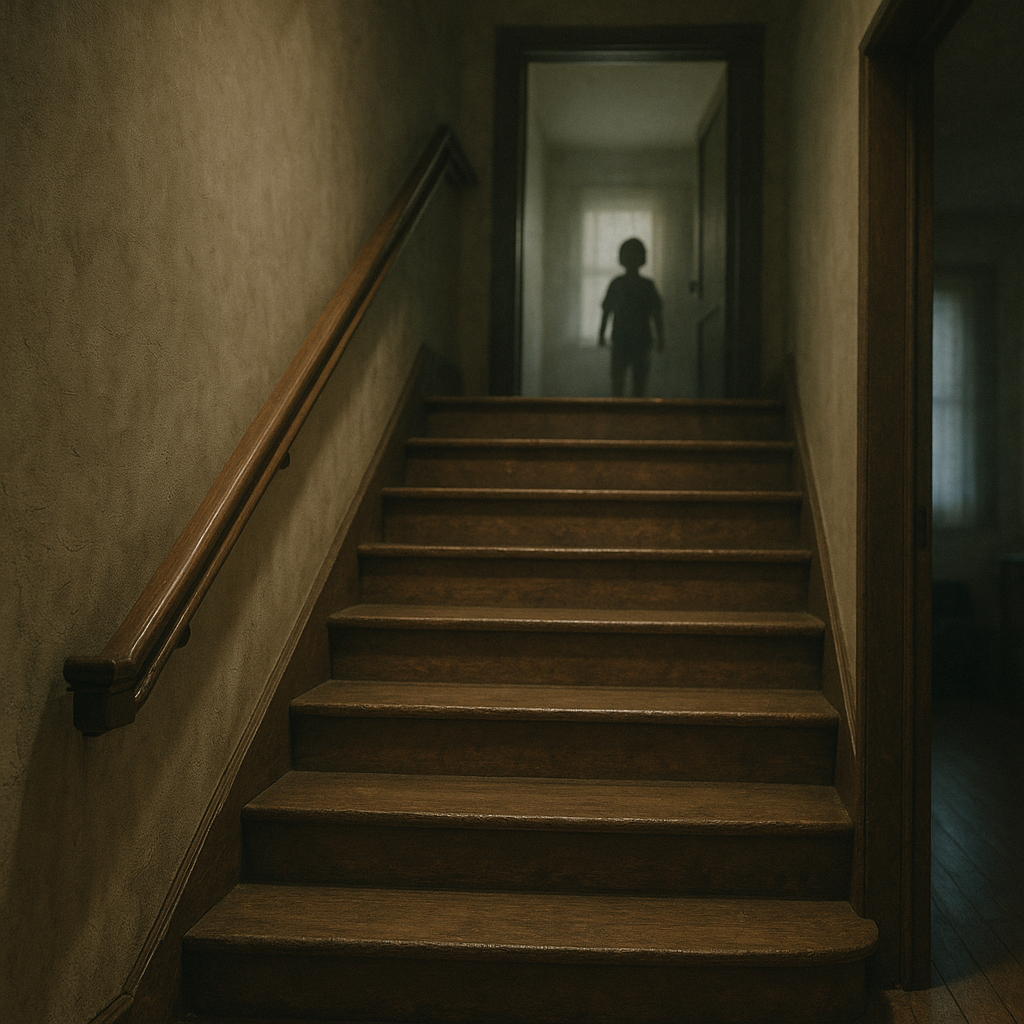 階段から上がって来るもののイメージ