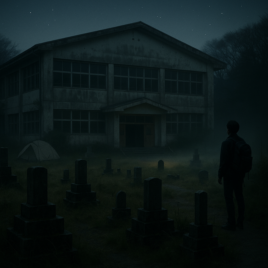 星空の下の影のイメージ