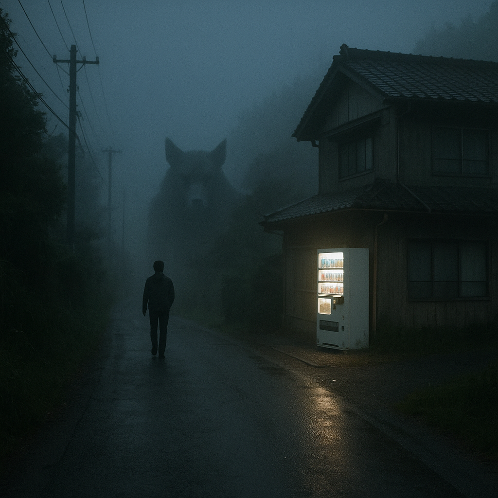 田舎の夜道のイメージ