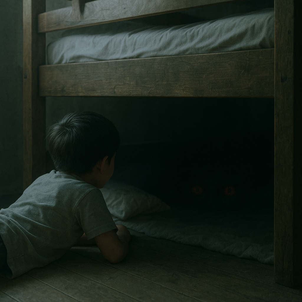 二段ベッドの下のイメージ