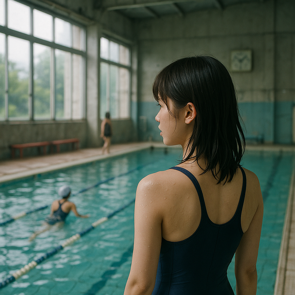 北海道で再会④（プールで再会した高2の茉莉奈）のイメージ