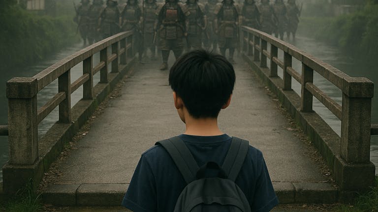 橋の向こうから