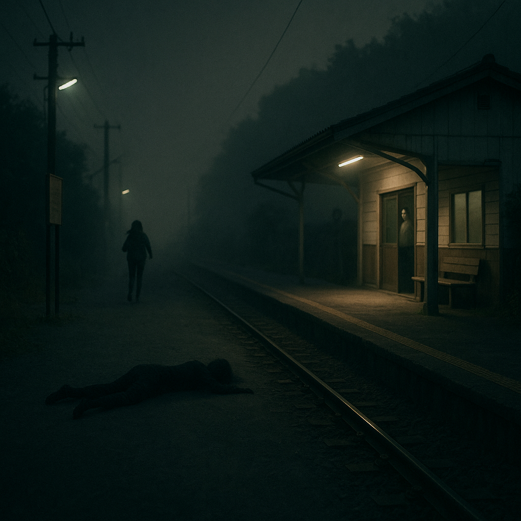 深夜の無人駅の話のイメージ