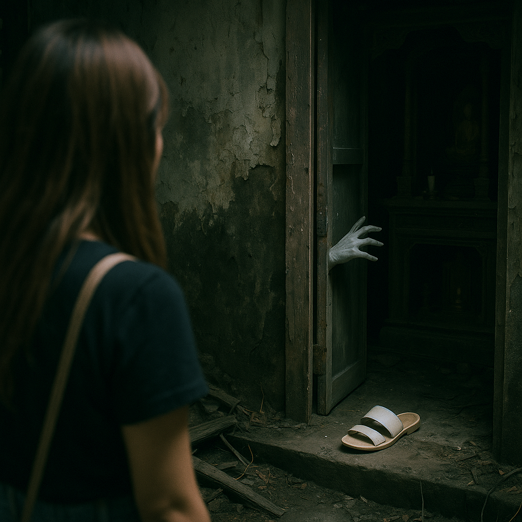 幽霊にサンダルを奪われた話のイメージ