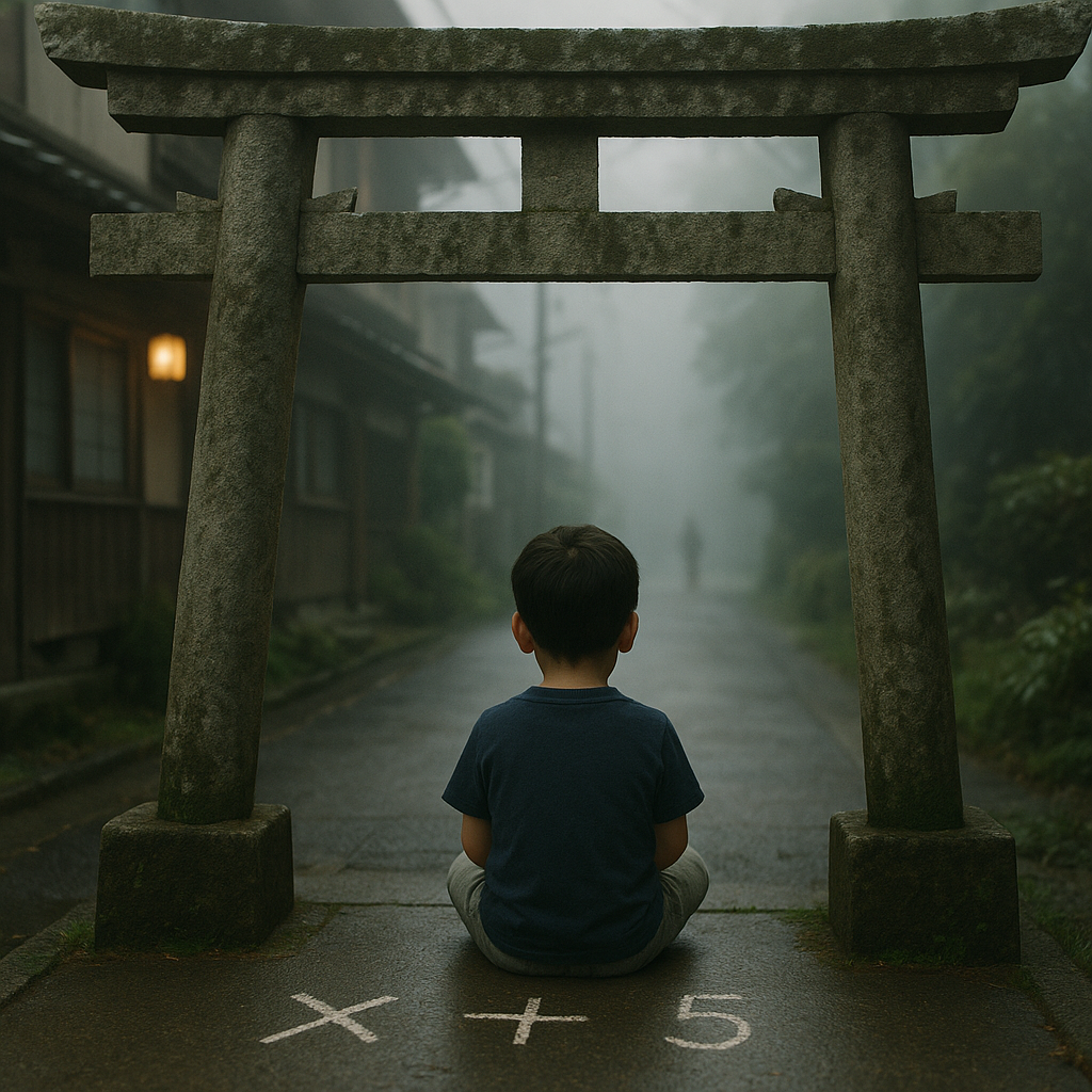 5才でかけ算やわり算のできる天才少年のイメージ