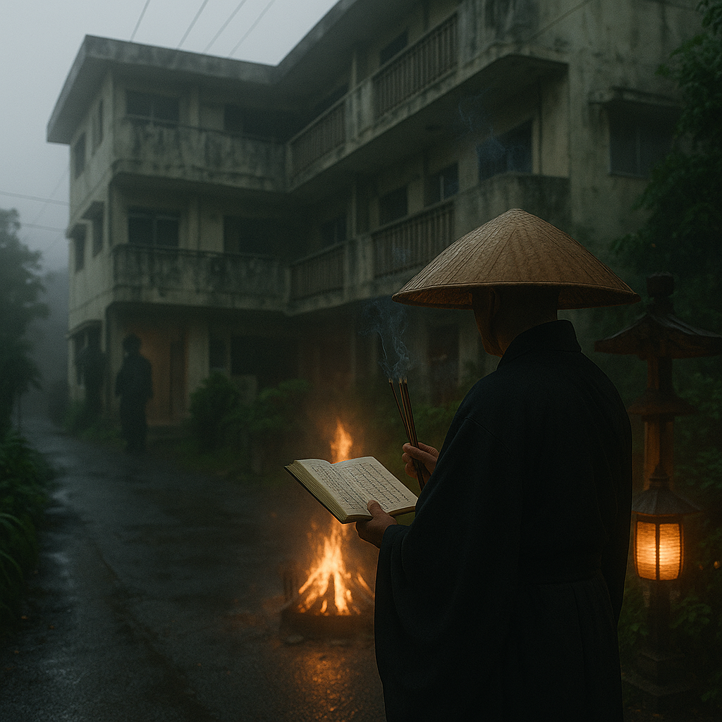 三度笠のお坊さんのイメージ