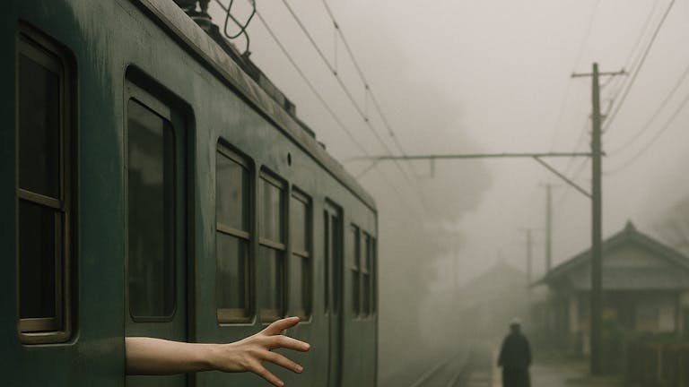 電車から伸びる手