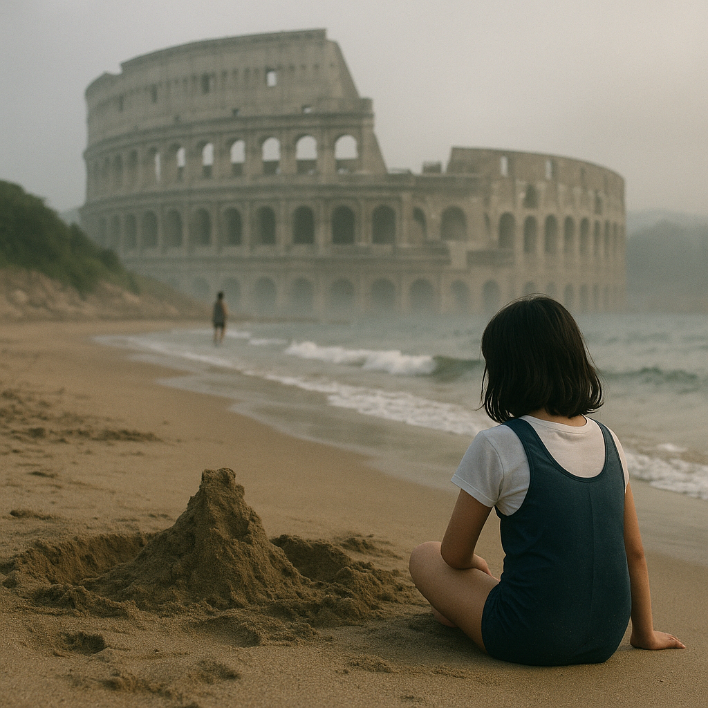 海岸で出会った同い年の女の子のイメージ