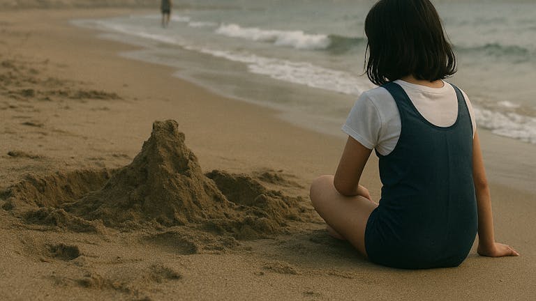 海岸で出会った同い年の女の子