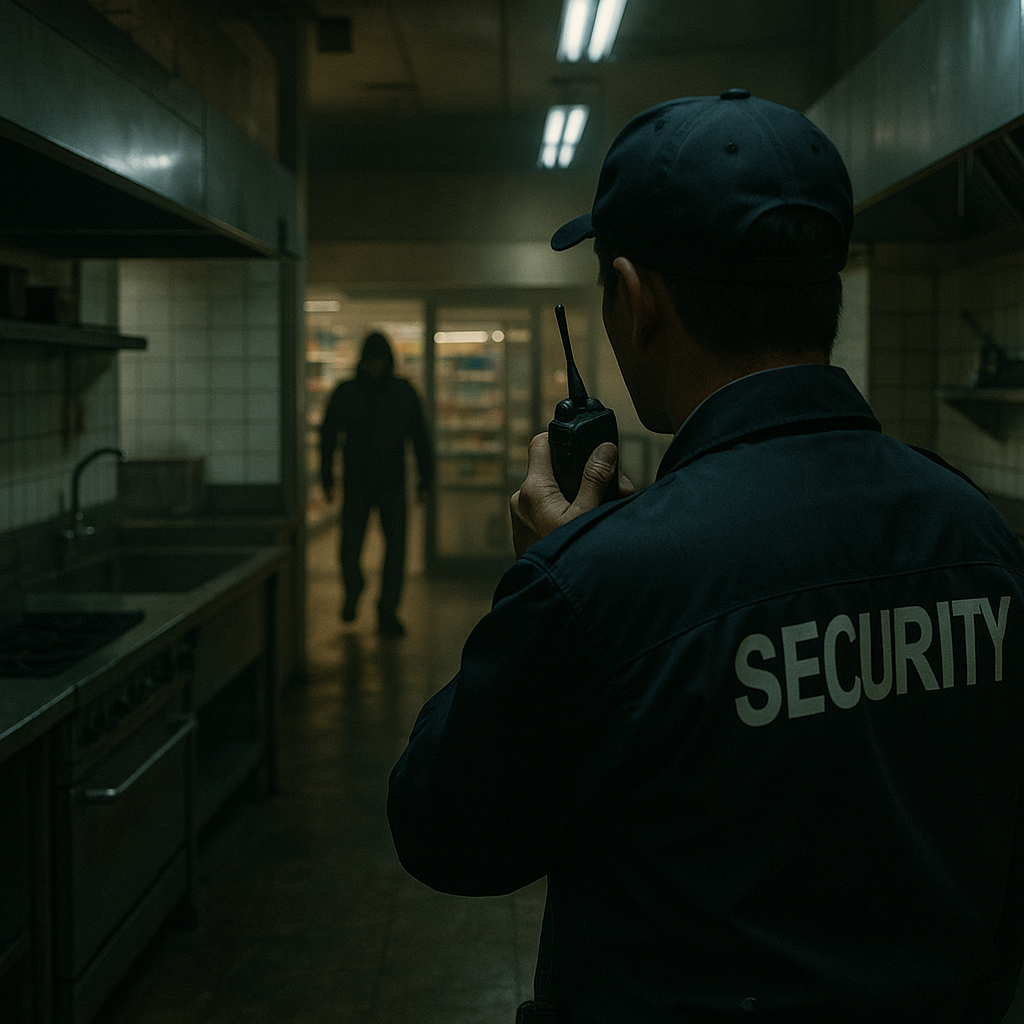 夜間警備のイメージ