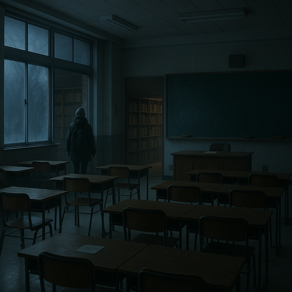 深夜の教室の話のイメージ