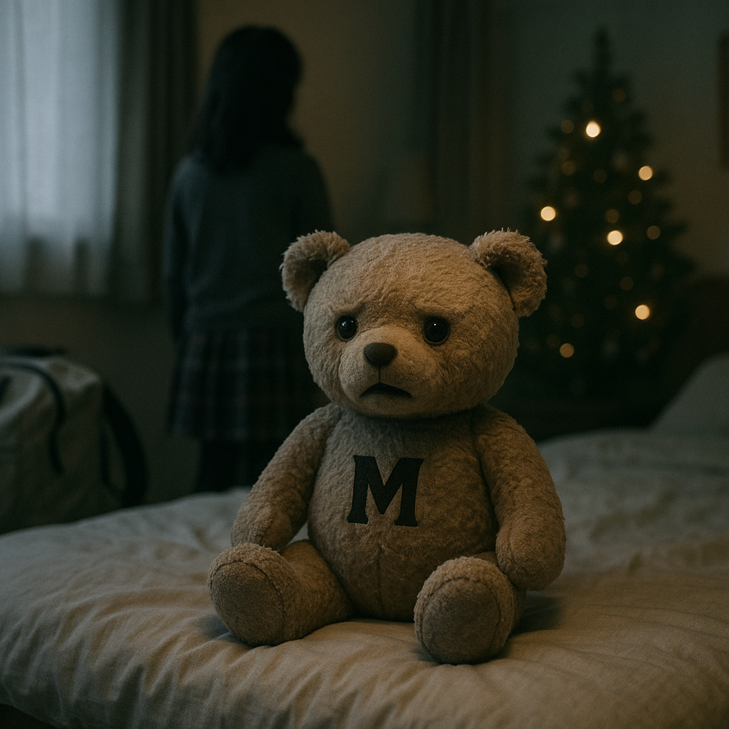 Mのクマのぬいぐるみのイメージ