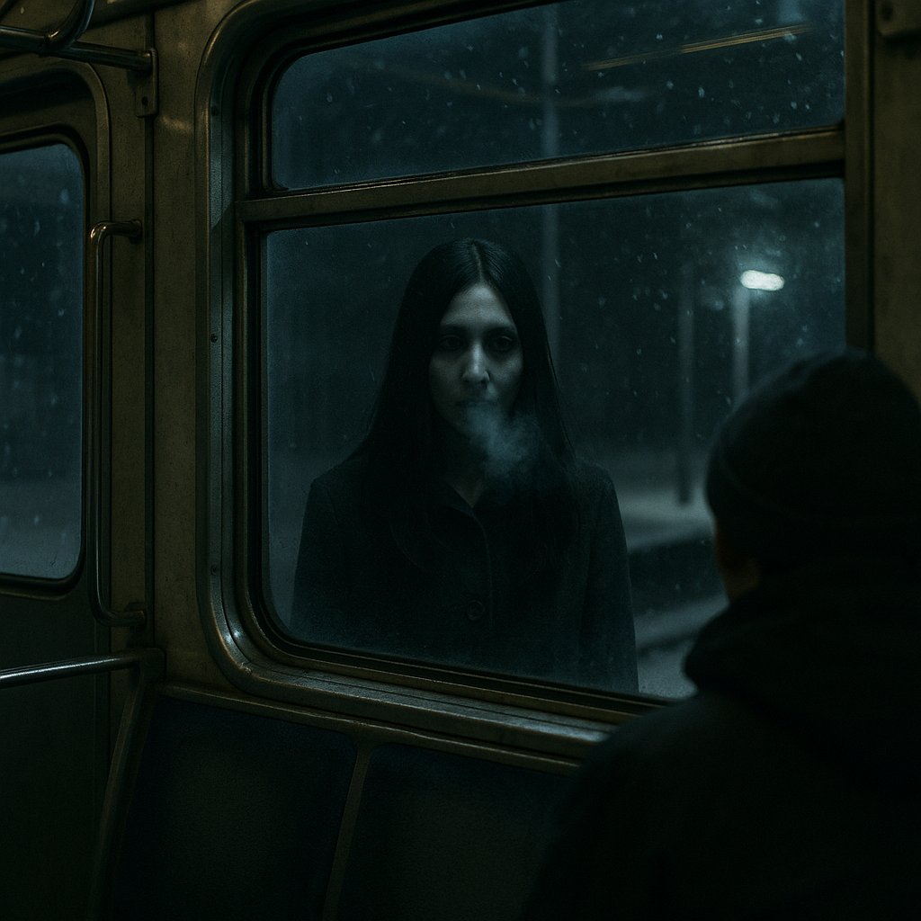 白い息の女のイメージ