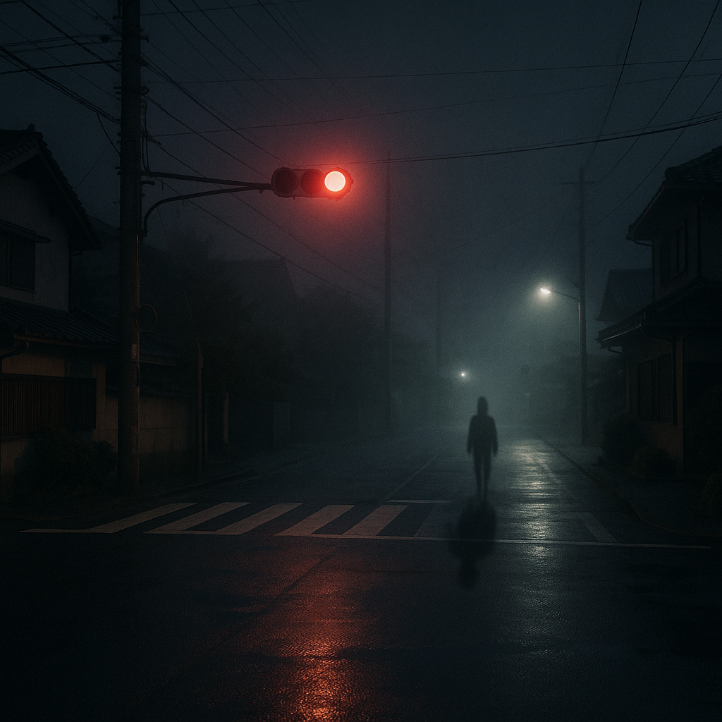 夜の交差点の話のイメージ