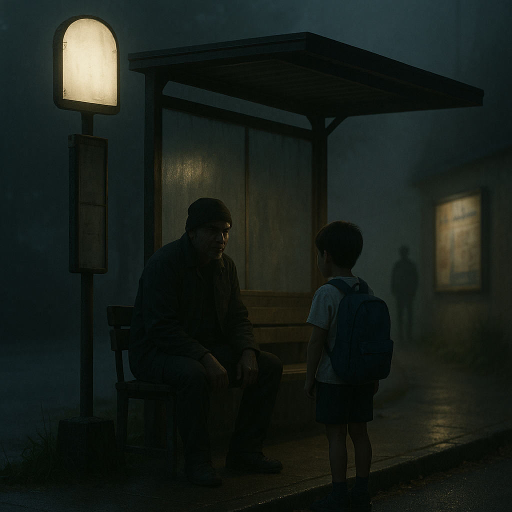 「ぼく、おじさんのとなりおいでよー」のイメージ