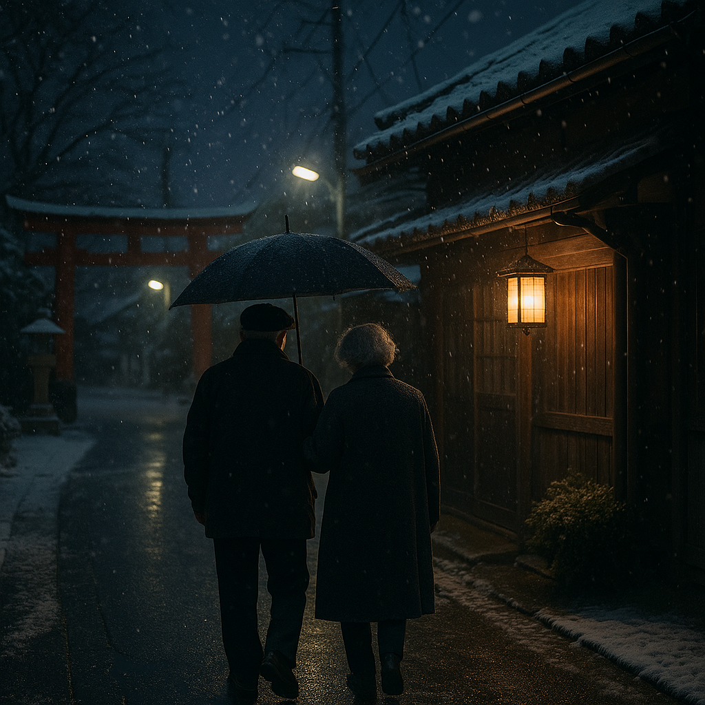高齢の恋③（完/雪の降る夜、高齢の私たちは）のイメージ