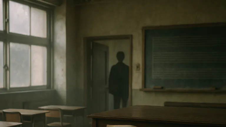 音楽室から談笑する2人、帰ろうとすると後ろから声が