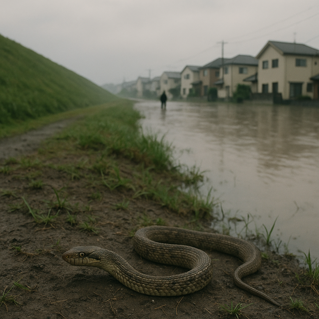 蛇と土地のイメージ