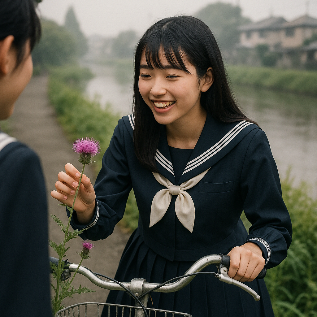 バイトの少女④（上品な制服姿のあざみ）のイメージ