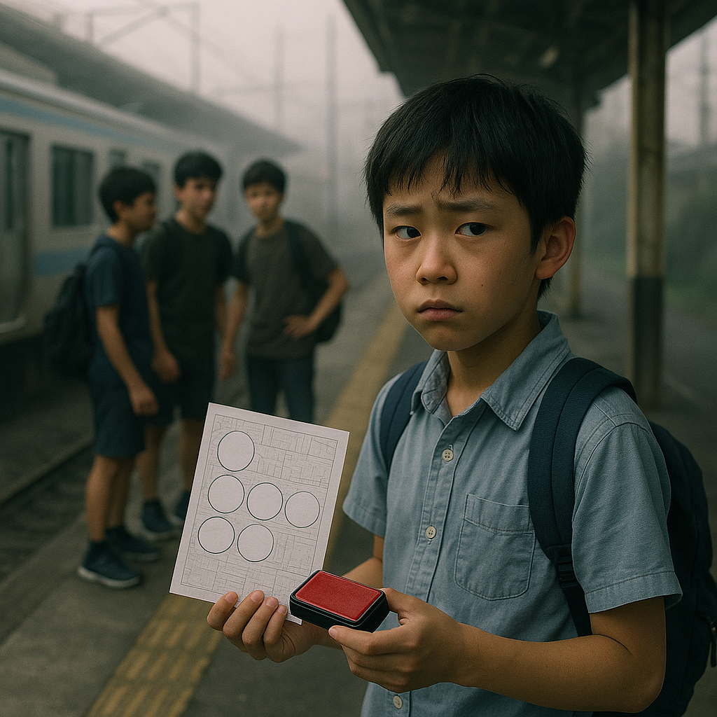 スタンプラリー怪奇談（知らない男の子たちに絡まれ）のイメージ