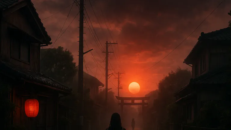 悪夢の夕日。女子高生の悪の心とその代償