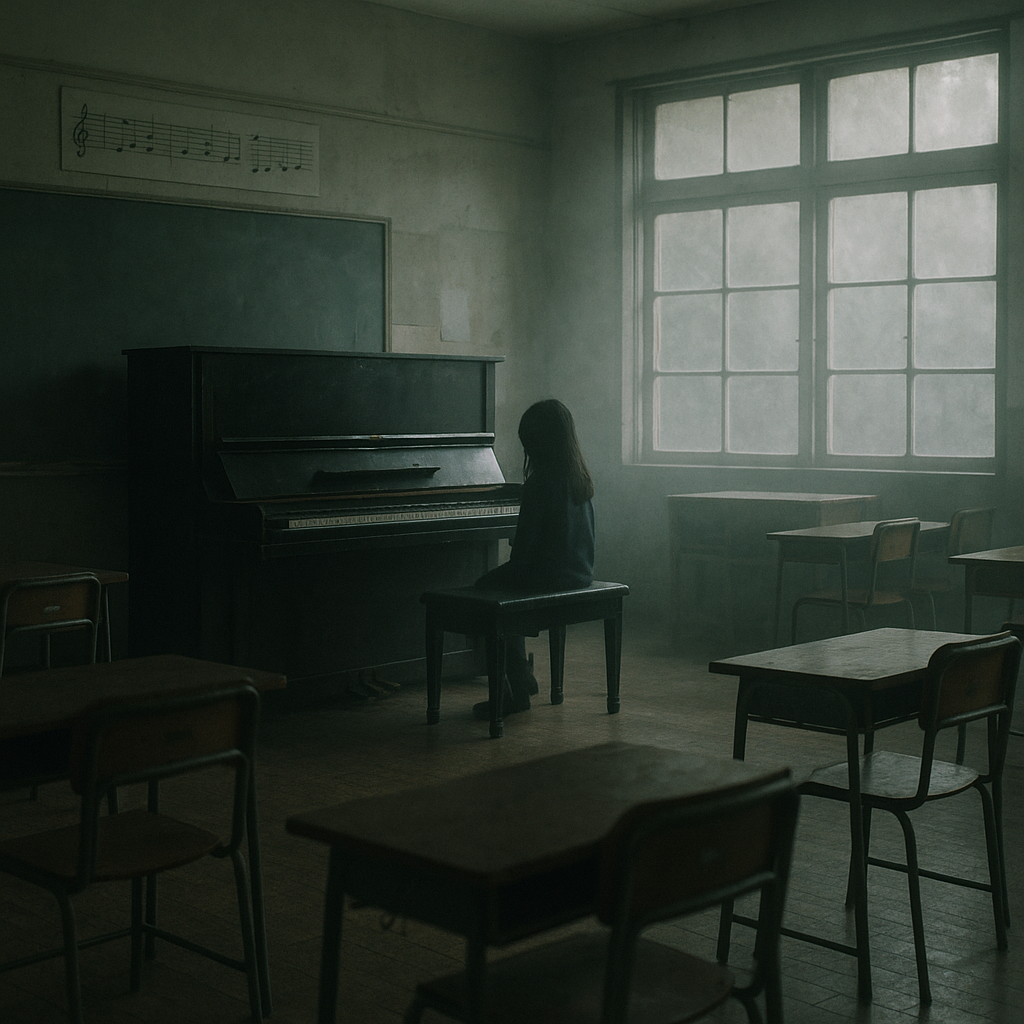 音楽室①（音楽室の怪談「ピアノが好きな女の子」）のイメージ