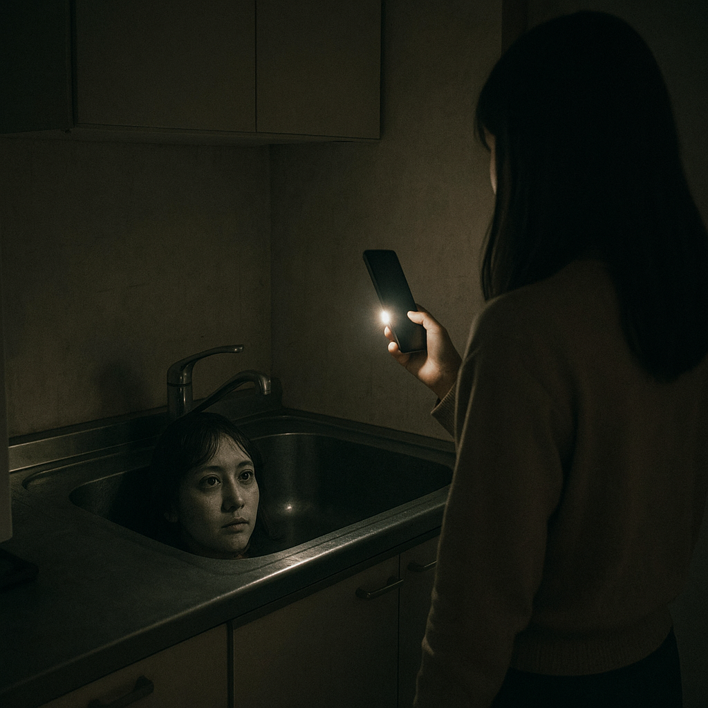 女子大生がワンルームでプチ心霊体験のイメージ