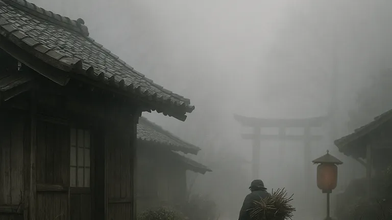 村の深い霧の記録