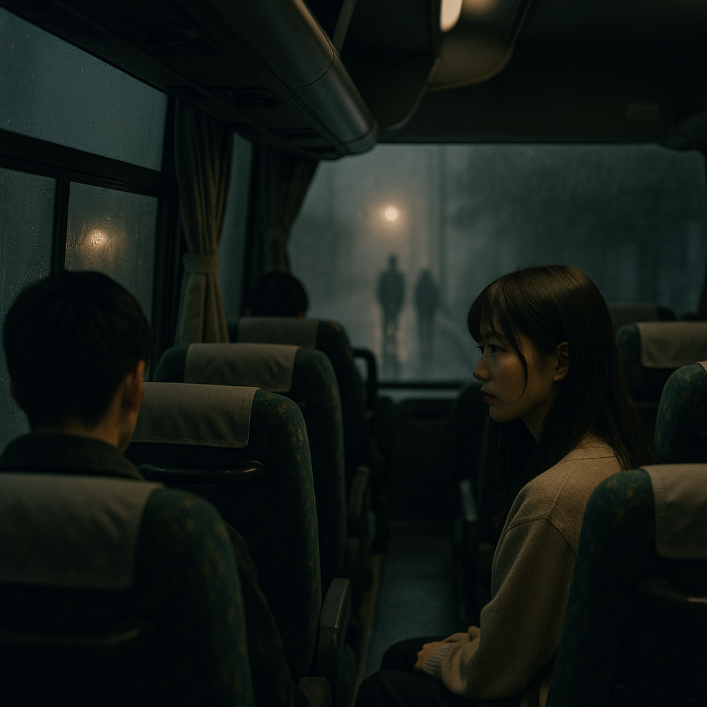 夜行バスで隣りの席になった若い女性とのイメージ