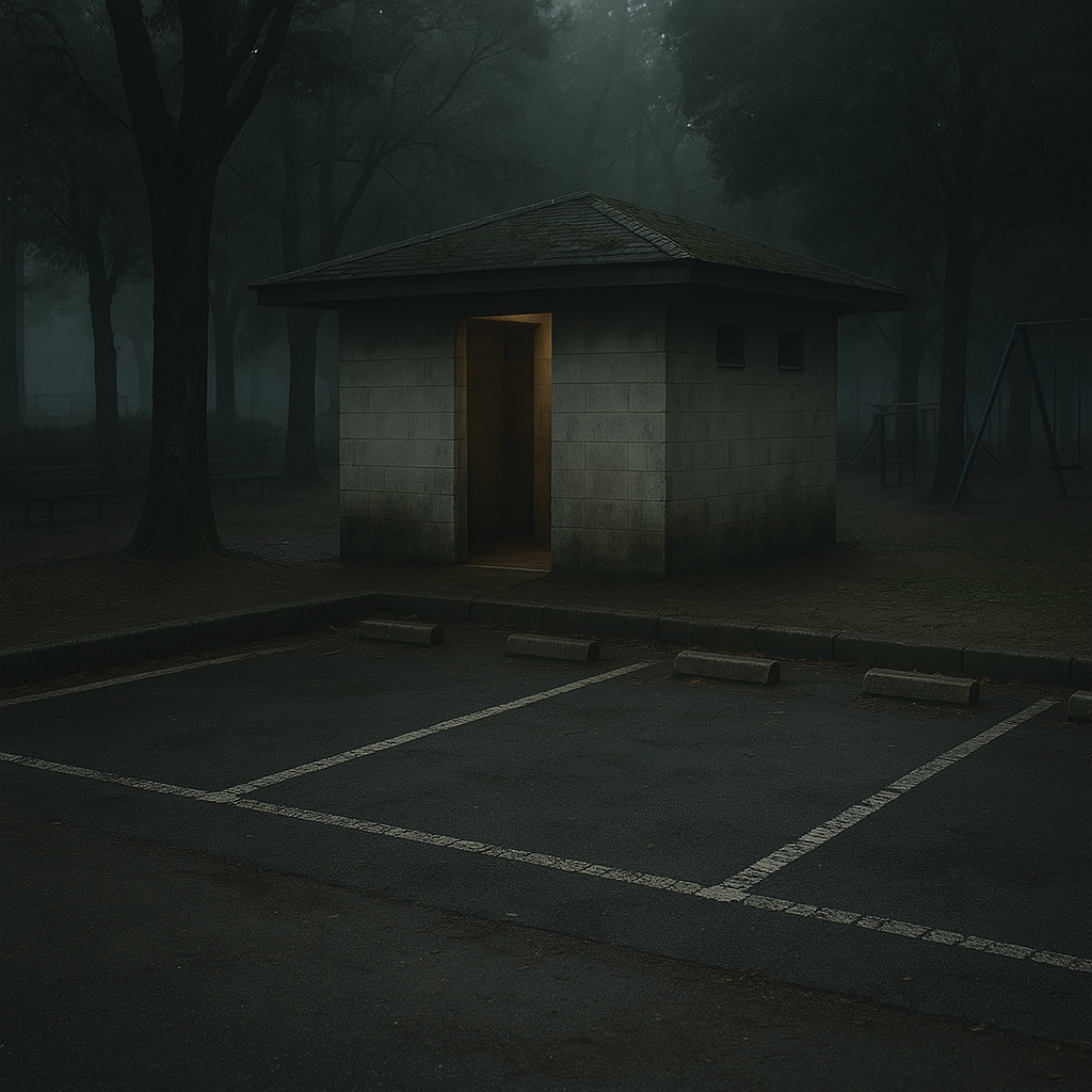 とある駐車場の隣の公園のトイレのイメージ