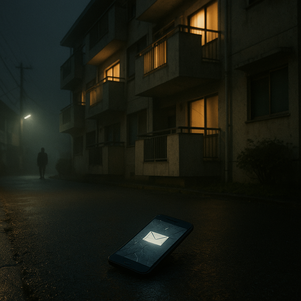 深夜のメールのイメージ