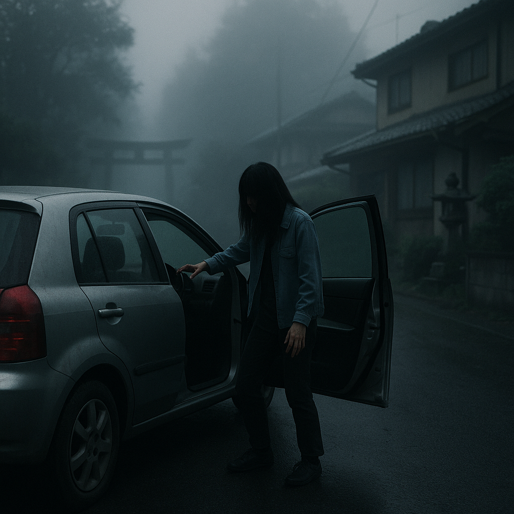 若い女性の運転する自動車のイメージ