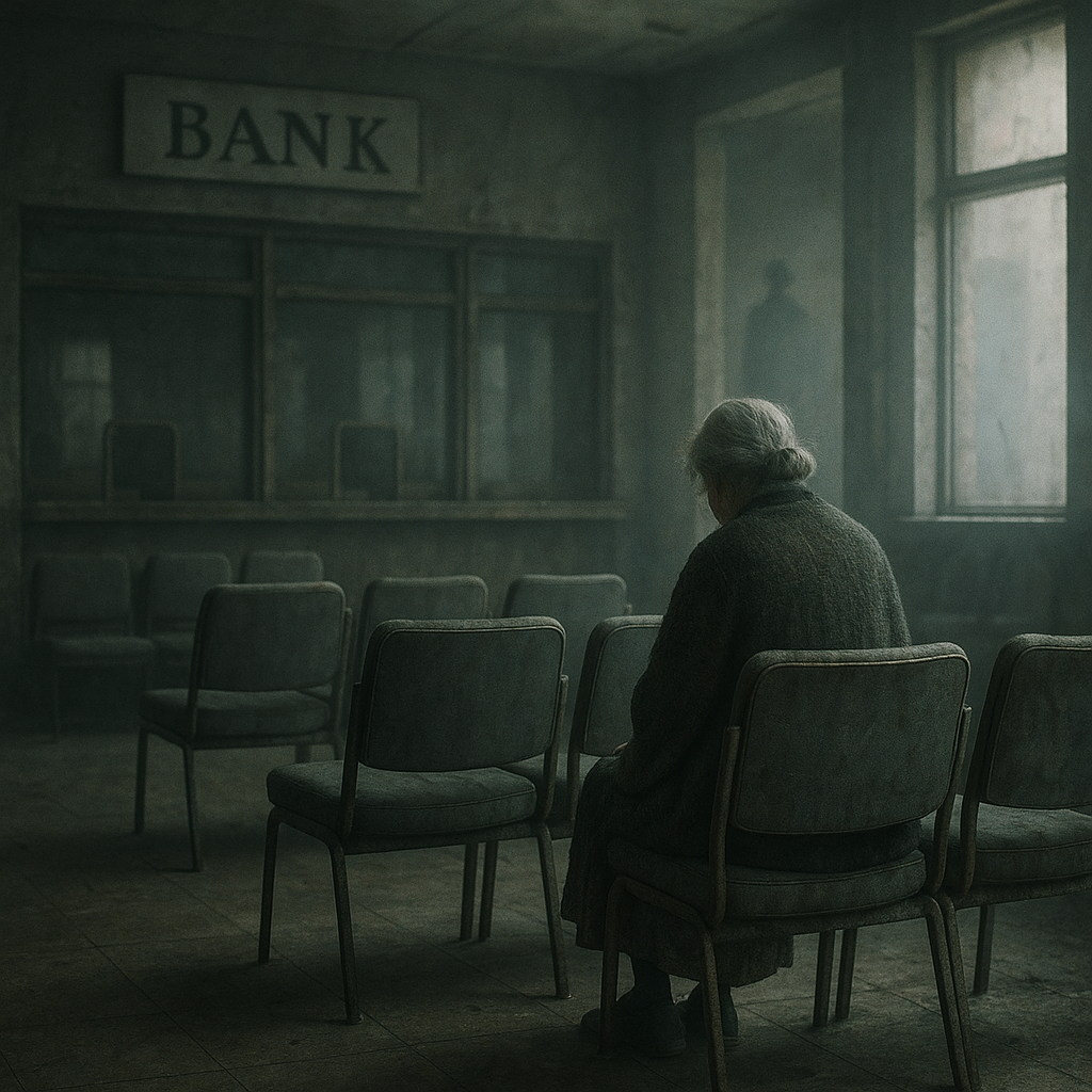 銀行の待合室の話のイメージ