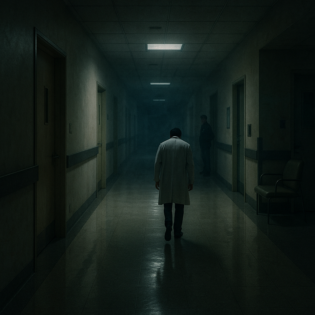 病院の夜のイメージ