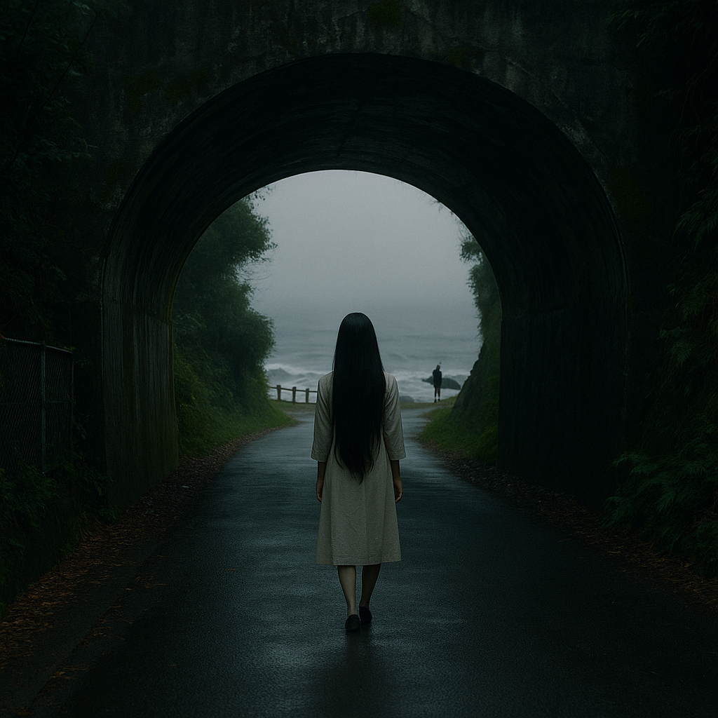 ついてくる女のイメージ