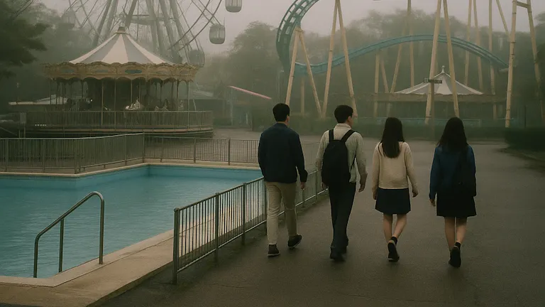 男女4人と遊園地②(やっぱり利道だけが女の子2人と