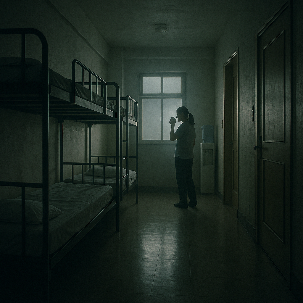 学生寮の足音のイメージ