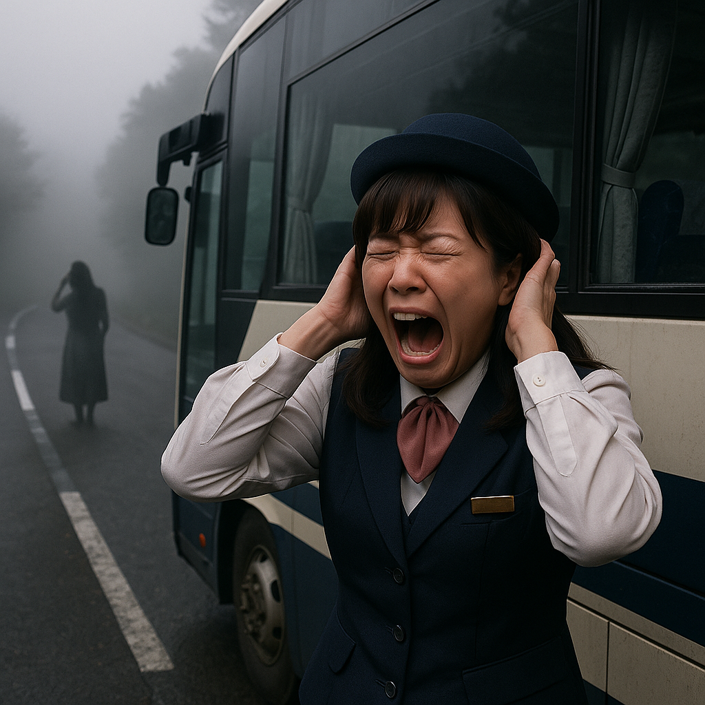 怖がりなバスガイドさんのイメージ