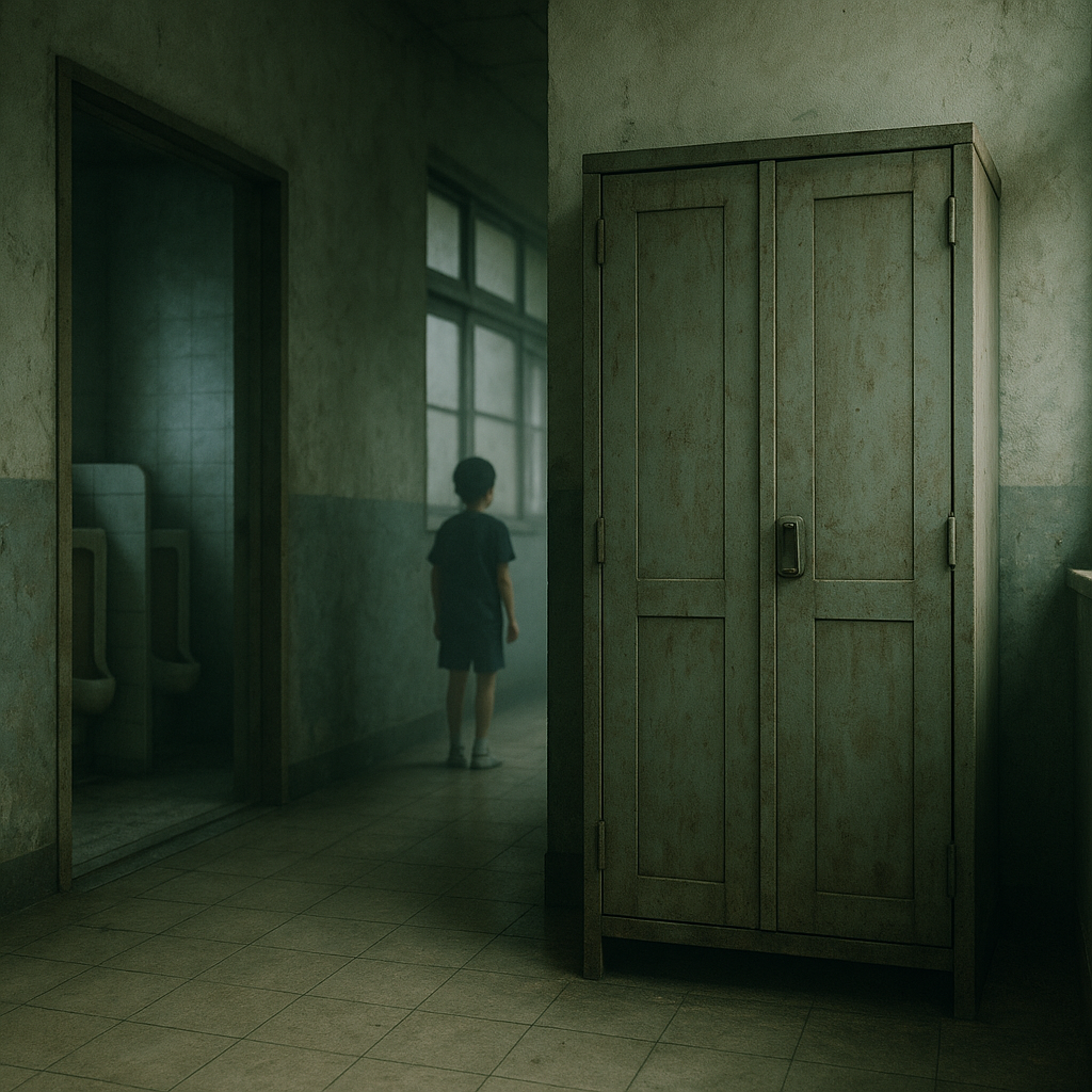 1人だと開かない用具入れのイメージ