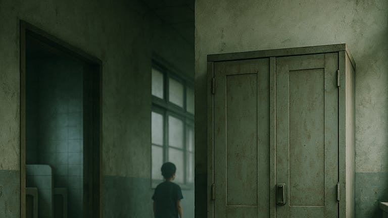 1人だと開かない用具入れ