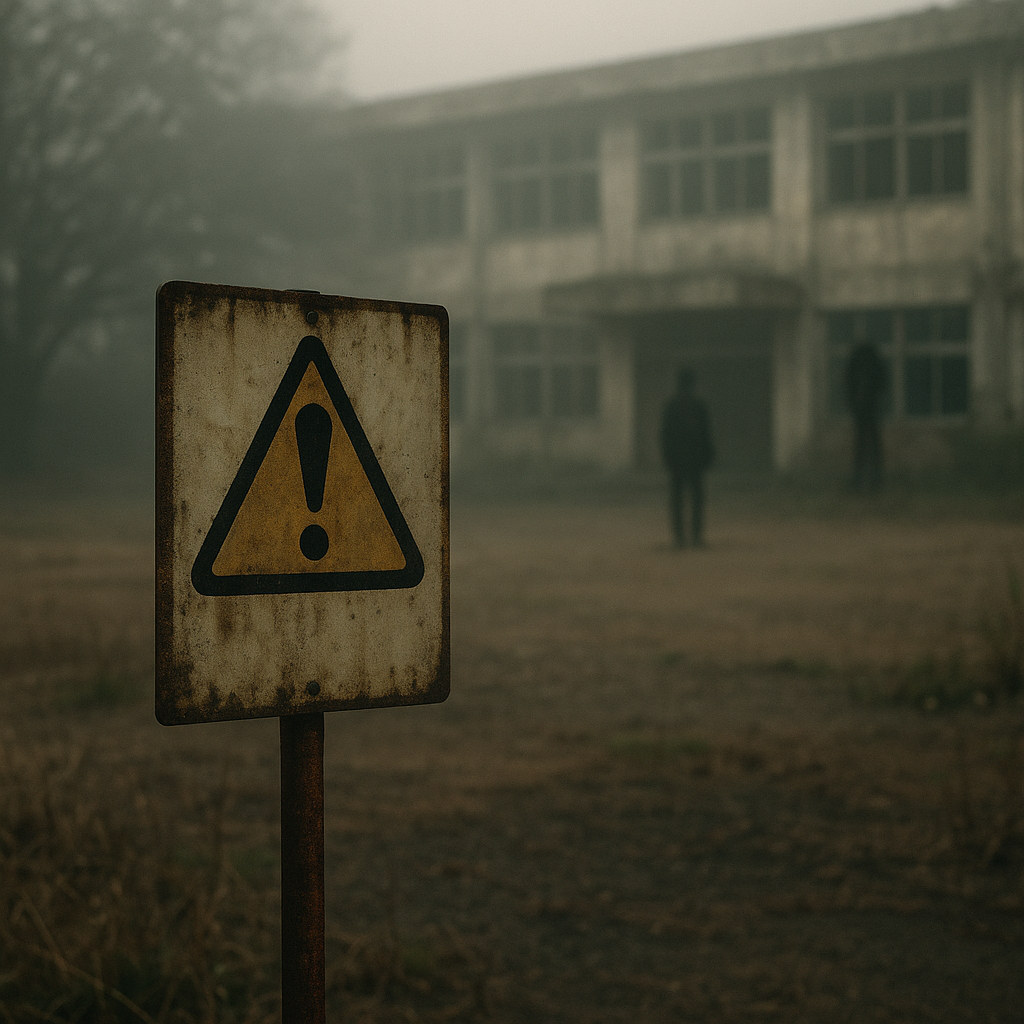 看板の警告の話のイメージ