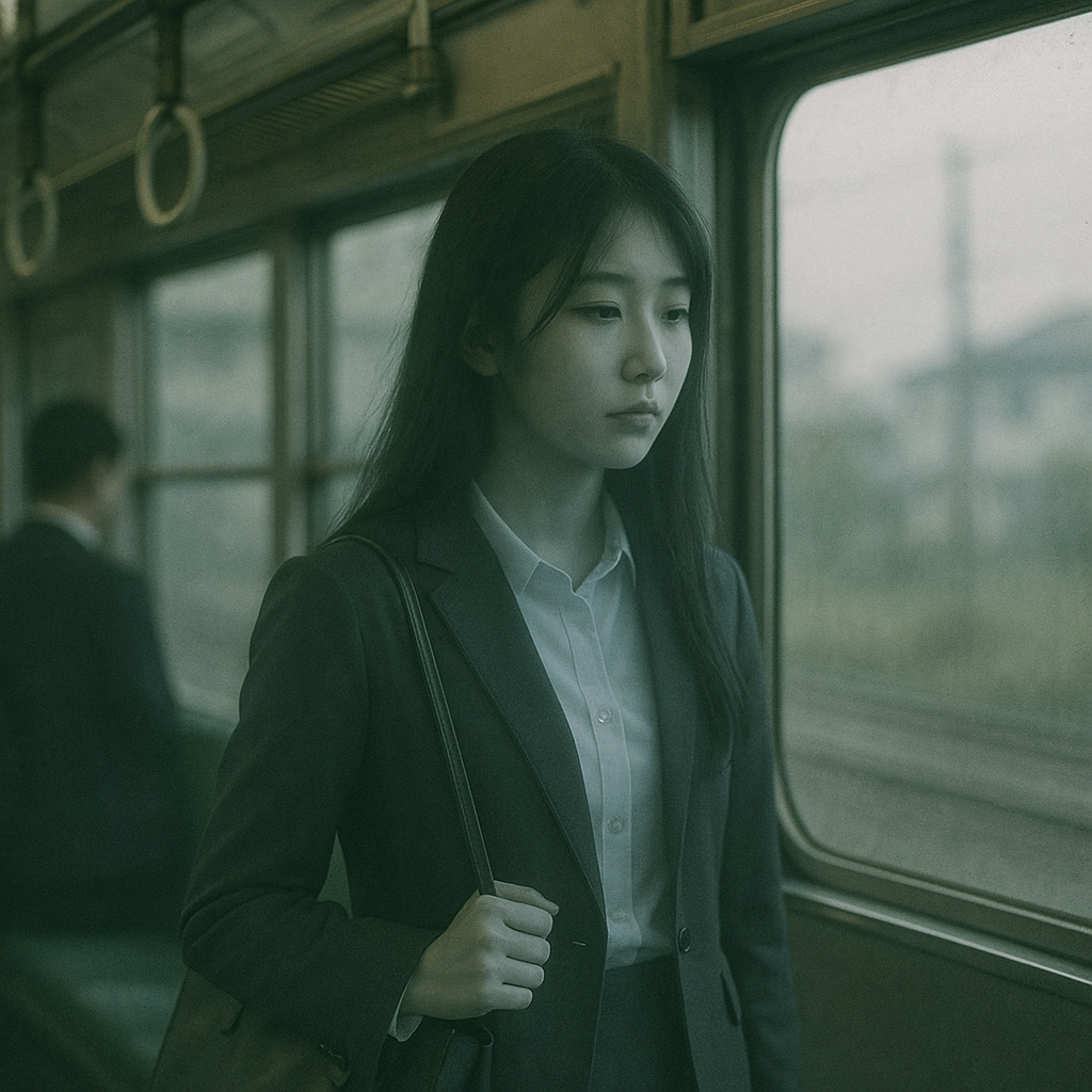 通勤電車でよく見かける若い女性のイメージ