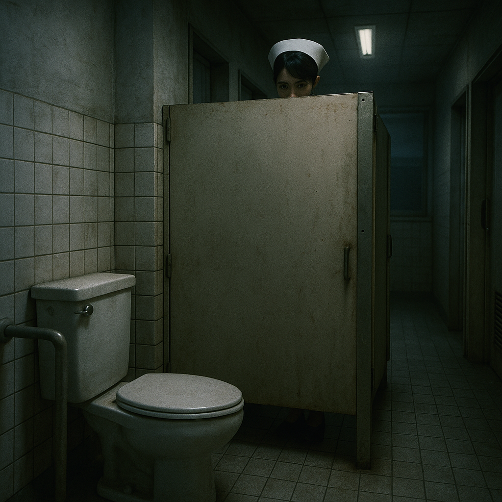 病院のトイレの個室でのイメージ
